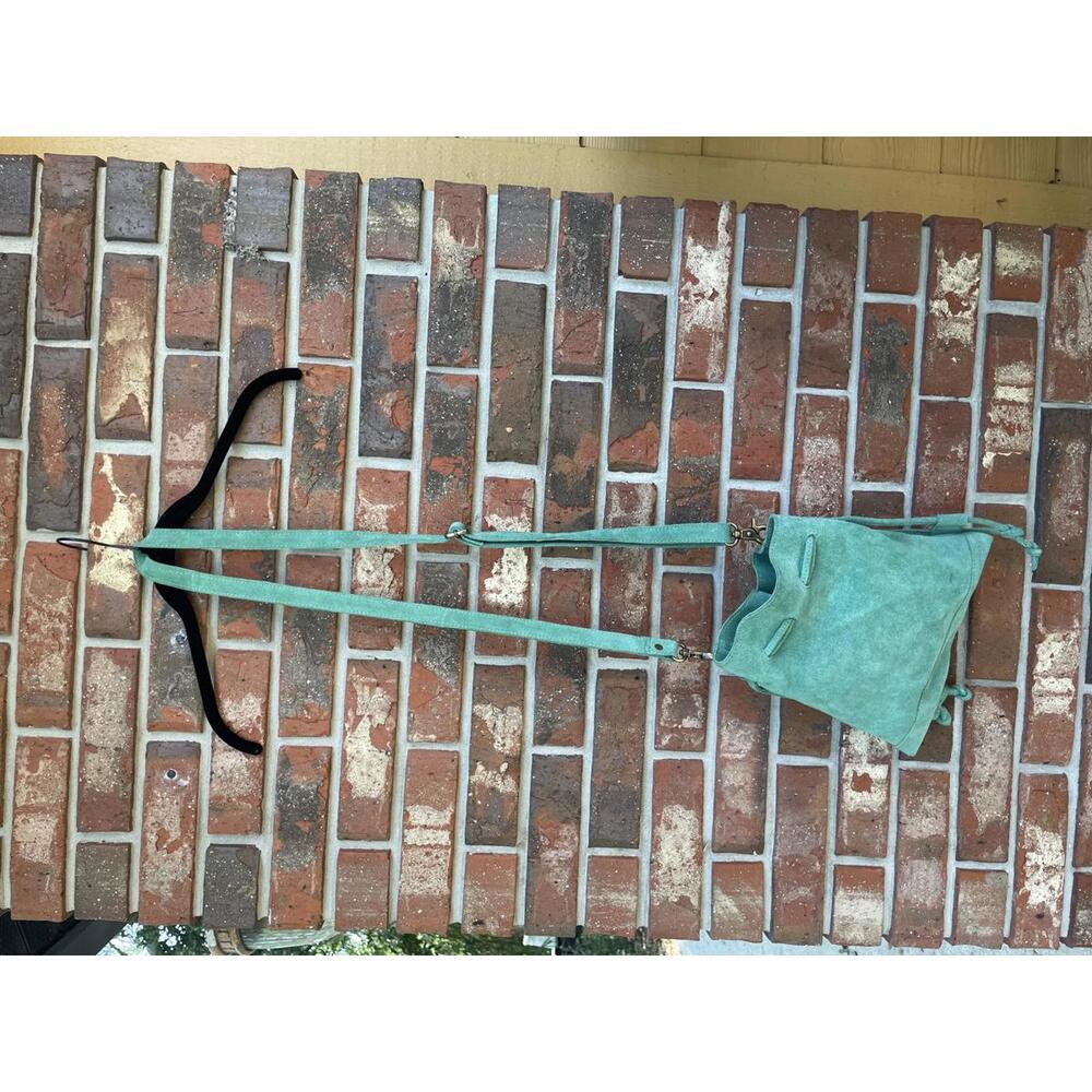 Free people green suede purse